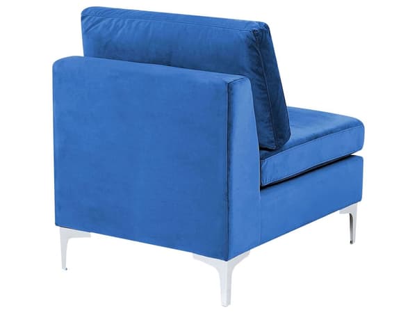1-seters seksjon Blå Fløyel Sølv metallben Modulsofa Glamorøs stil Moderne Stue