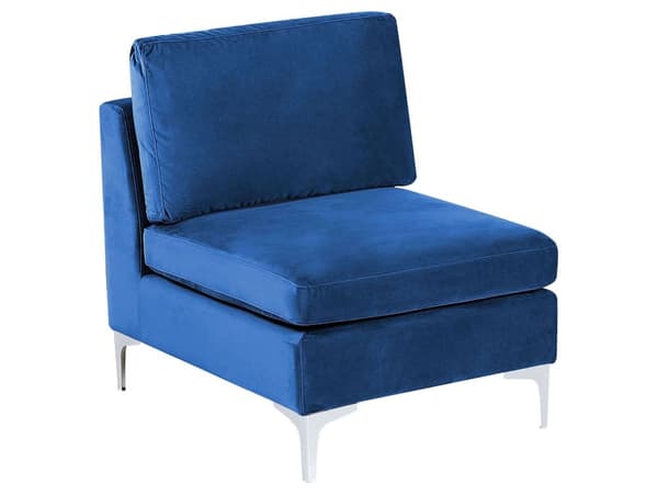 1-seters seksjon Blå Fløyel Sølv metallben Modulsofa Glamorøs stil Moderne Stue