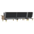 Miniatyrbillede 5 af 11: vidaXL L-formet sovesofa 279x140x70 cm velour lysegrå