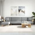 Miniatyrbillede 2 af 11: vidaXL L-formet sovesofa 279x140x70 cm velour lysegrå