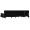 Miniatyrbillede 5 af 11: vidaXL L-formet sovesofa 271x140x70 cm velour sort