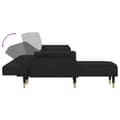 Miniatyrbillede 6 af 11: vidaXL L-formet sovesofa 271x140x70 cm velour sort