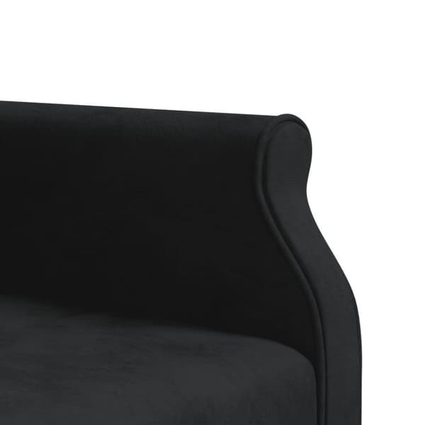 vidaXL L-formet sovesofa 271x140x70 cm velour sort
