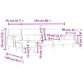 Miniatyrbillede 11 af 11: vidaXL L-formet sovesofa 271x140x70 cm velour sort
