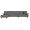 Miniatyrbillede 3 af 11: vidaXL L-formet sovesofa 279x140x70 cm stof mørkegrå