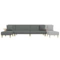 Miniatyrbillede 7 af 11: vidaXL L-formet sovesofa 279x140x70 cm stof mørkegrå