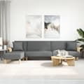 Miniatyrbillede 2 af 11: vidaXL L-formet sovesofa 279x140x70 cm stof mørkegrå