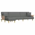 Miniatyrbillede 1 af 11: vidaXL L-formet sovesofa 279x140x70 cm stof mørkegrå