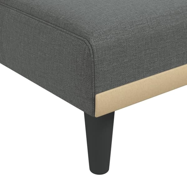 vidaXL L-formad soffa mörkgrå 255x140x70 cm tyg