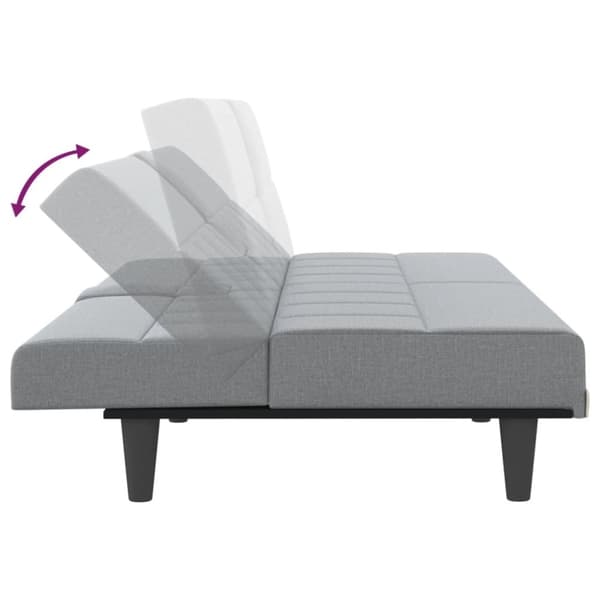 vidaXL Bäddsoffa med kuddar ljusgrå tyg
