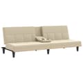 Miniatyrbillede 6 af 11: vidaXL sovesofa med kopholdere stof cremefarvet