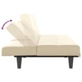 Miniatyrbillede 10 af 11: vidaXL sovesofa med kopholdere stof cremefarvet