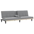 Miniatyrbillede 6 af 11: vidaXL sovesofa med kopholdere stof lysegrå