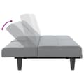 Miniatyrbillede 10 af 11: vidaXL sovesofa med kopholdere stof lysegrå