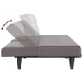 Miniatyrbillede 10 af 11: vidaXL sovesofa med kopholdere stof gråbrun