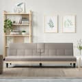 Miniatyrbillede 2 af 11: vidaXL sovesofa med kopholdere stof gråbrun