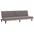 Miniatyrbillede 1 af 11: vidaXL sovesofa med kopholdere stof gråbrun