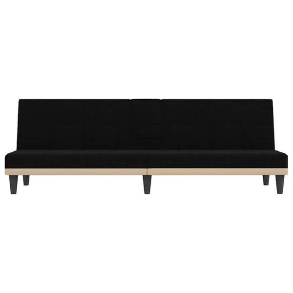 vidaXL sovesofa med kopholdere stof sort