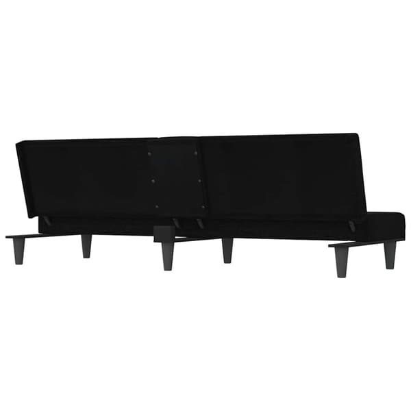 vidaXL sovesofa med kopholdere stof sort