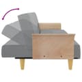 Miniatyrbillede 9 af 11: vidaXL sovesofa med armlæn stof lysegrå