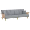 Miniatyrbillede 1 af 11: vidaXL sovesofa med armlæn stof lysegrå