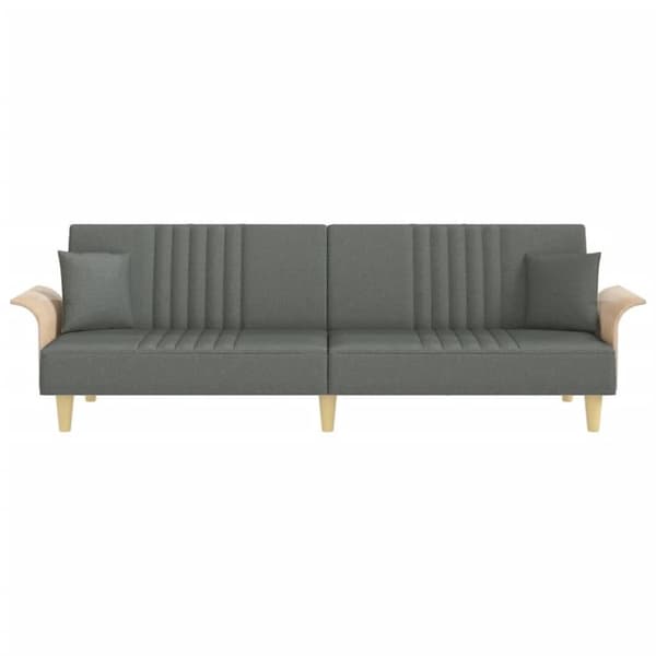 vidaXL sovesofa med armlæn stof mørkegrå