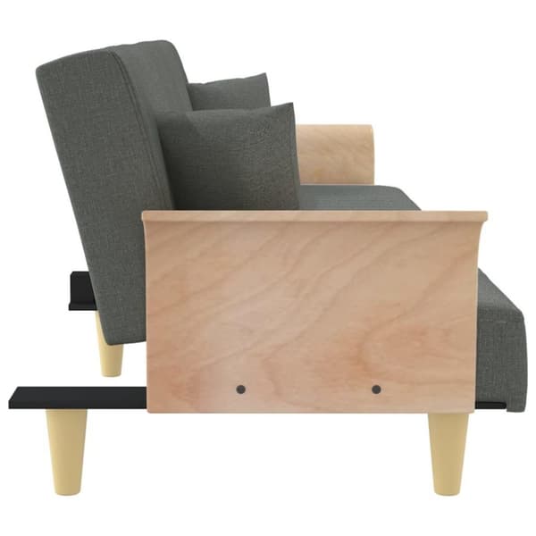 vidaXL sovesofa med armlæn stof mørkegrå