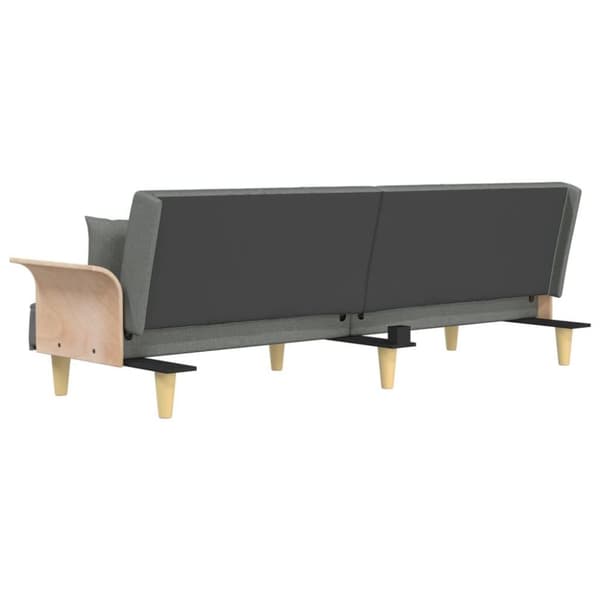 vidaXL sovesofa med armlæn stof mørkegrå