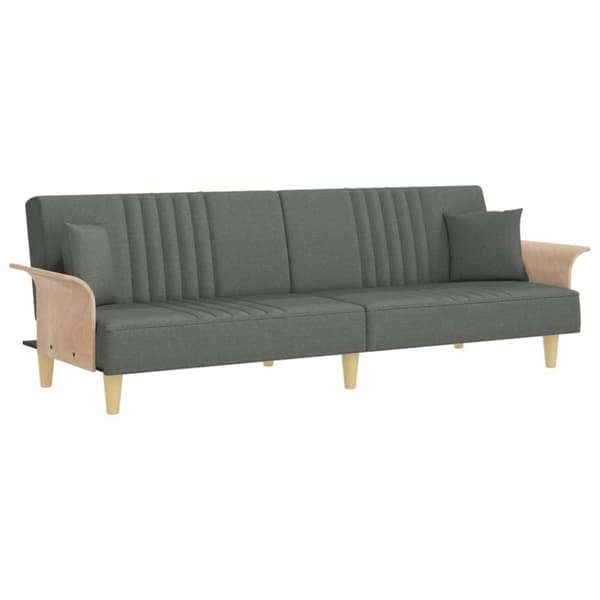 vidaXL sovesofa med armlæn stof mørkegrå
