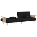 Miniatyrbillede 7 af 11: vidaXL sovesofa med armlæn stof sort
