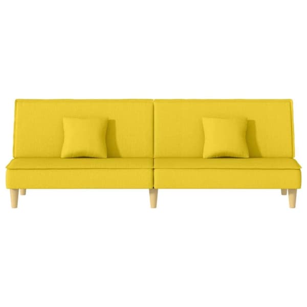 vidaXL Bäddsoffa ljusgul tyg