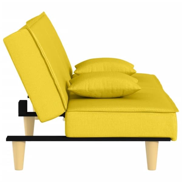 vidaXL Bäddsoffa ljusgul tyg