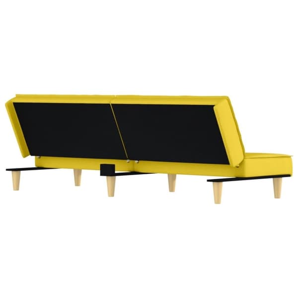vidaXL Bäddsoffa ljusgul tyg