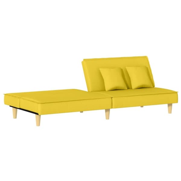 vidaXL Bäddsoffa ljusgul tyg