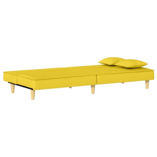 vidaXL Bäddsoffa ljusgul tyg