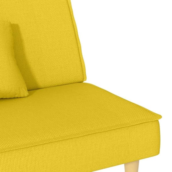 vidaXL Bäddsoffa ljusgul tyg
