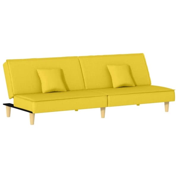 vidaXL Bäddsoffa ljusgul tyg