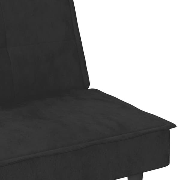 vidaXL Bäddsoffa med mugghållare svart sammet