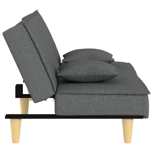 vidaXL Bäddsoffa mörkgrå tyg
