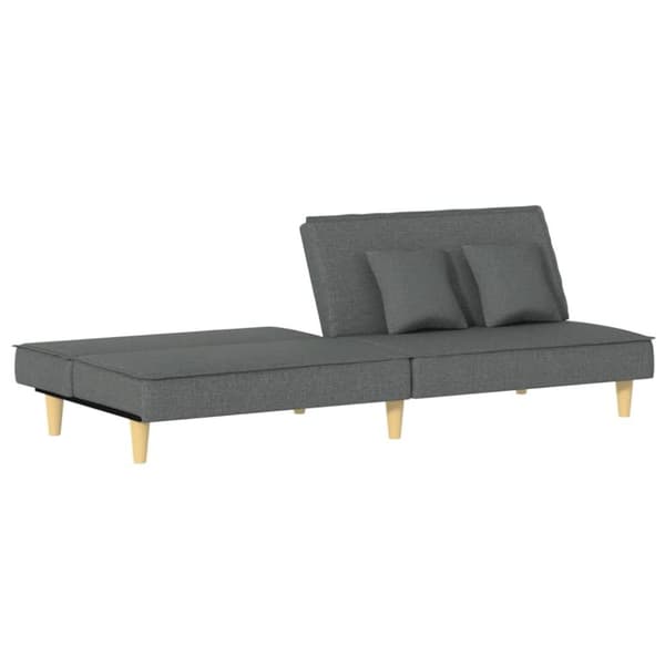 vidaXL Bäddsoffa mörkgrå tyg