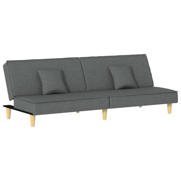vidaXL Bäddsoffa mörkgrå tyg