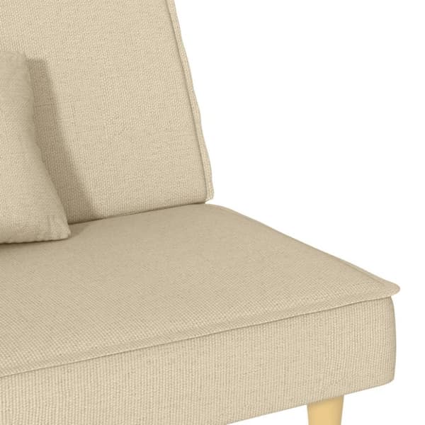 vidaXL Bäddsoffa gräddvit tyg