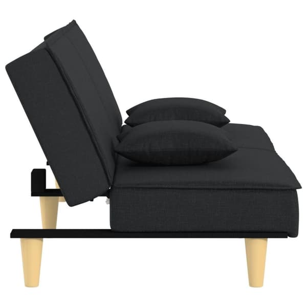 vidaXL Bäddsoffa svart tyg
