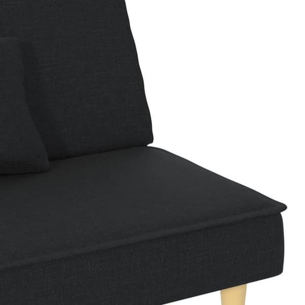 vidaXL Bäddsoffa svart tyg