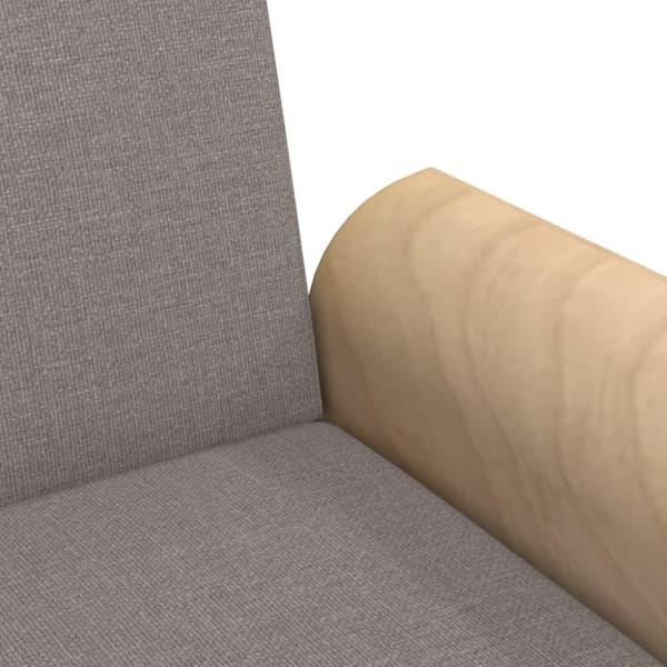 vidaXL Bäddsoffa med armstöd taupe tyg
