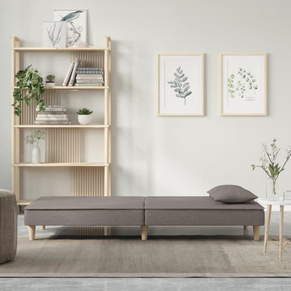 vidaXL Bäddsoffa taupe tyg