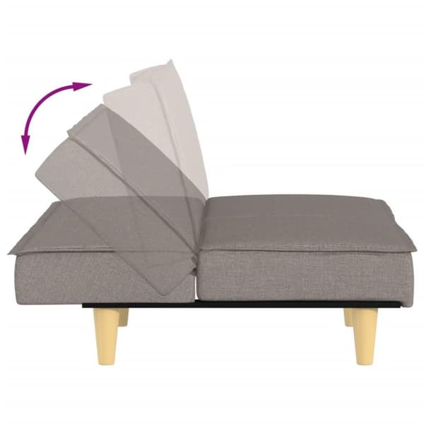 vidaXL Bäddsoffa taupe tyg