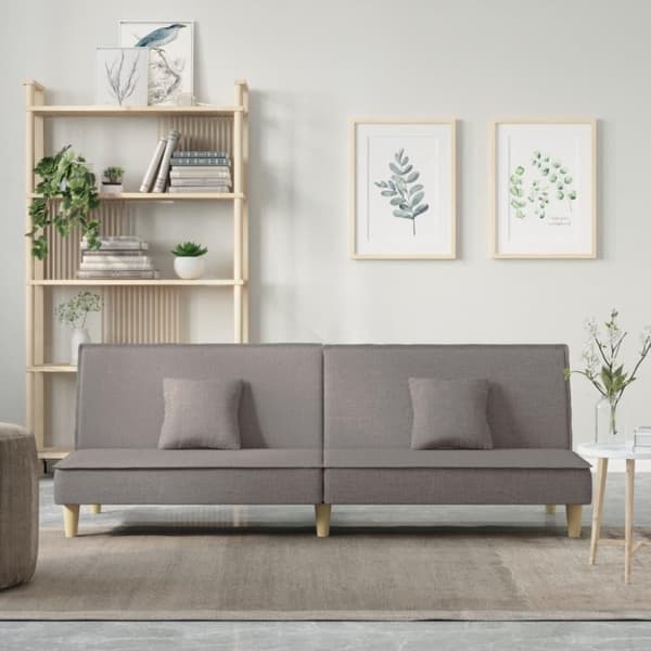 vidaXL Bäddsoffa taupe tyg