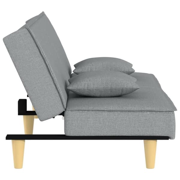 vidaXL sovesofa stof lysegrå