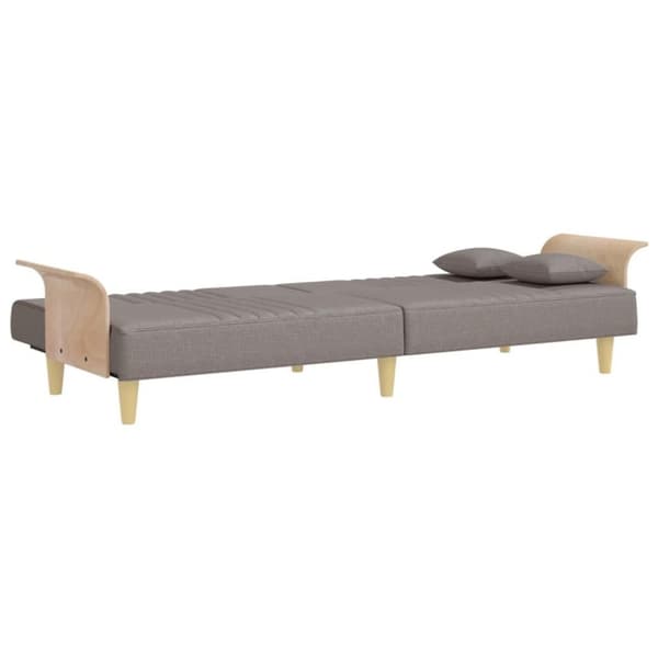 vidaXL sovesofa med armlæn stof gråbrun